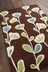 Chandra Inhabit Inh21608 Dark Brown Rugs.