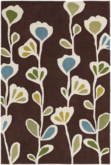 Chandra Inhabit Inh21608 Dark Brown Rugs.
