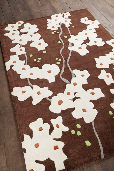 Chandra Inhabit Inh21612 Dark Brown Rugs.