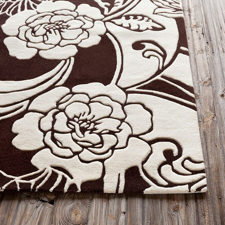 Chandra Int Int-30072 Brown / White Rugs.