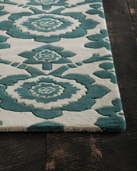 Chandra Int Int-30085 Green / Cream Rugs.