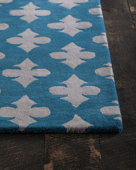 Chandra Int Int-30092 Blue / Grey Rugs.