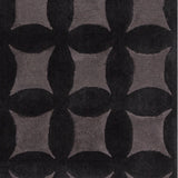 Chandra Isadora ISA-56701 Black / Gray rug, close-up detail