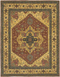 Chandra Kamala Kam1509 Deep Blue / Sage Green / Gold / Brick Red Rugs.