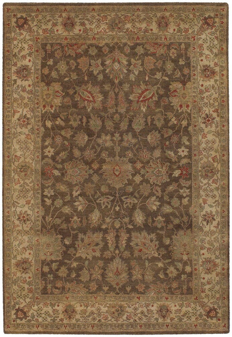 Chandra Kamala Kam1525 Brown / Rust / Beige / Sage Green Rugs.