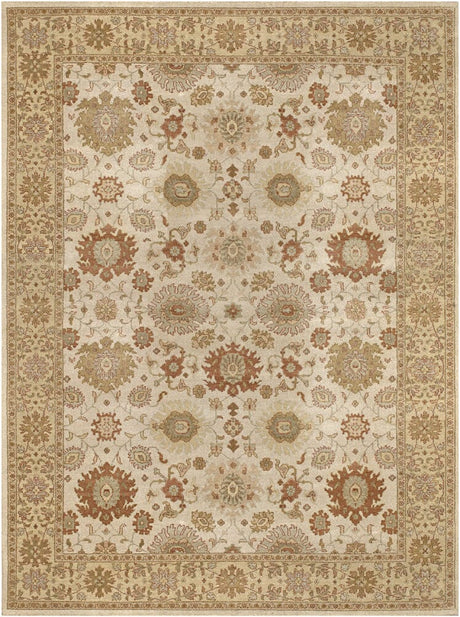 Chandra Kamala Kam1537 Ivory / Gold / Tan / Green / Burgundy Rugs.