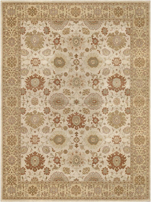 Chandra Kamala Kam1537 Ivory / Gold / Tan / Green / Burgundy Rugs.