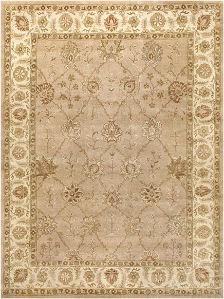 Chandra Kamala Kam1546 Ivory / Tan / Sage Green / Gold / Brown Rugs.