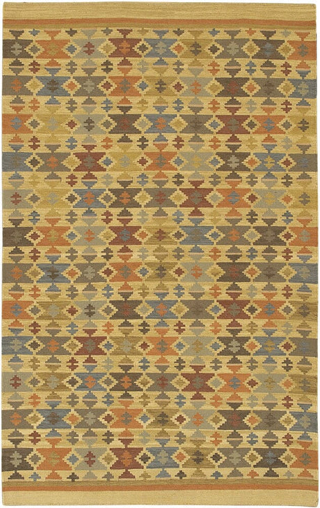 Chandra Kilim kil-2205 Tan & Ivory Rugs.