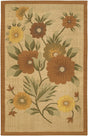 Chandra Kilim Kil2212 Brown / Green / Orange / Beige / Gold / Yellow Rugs.