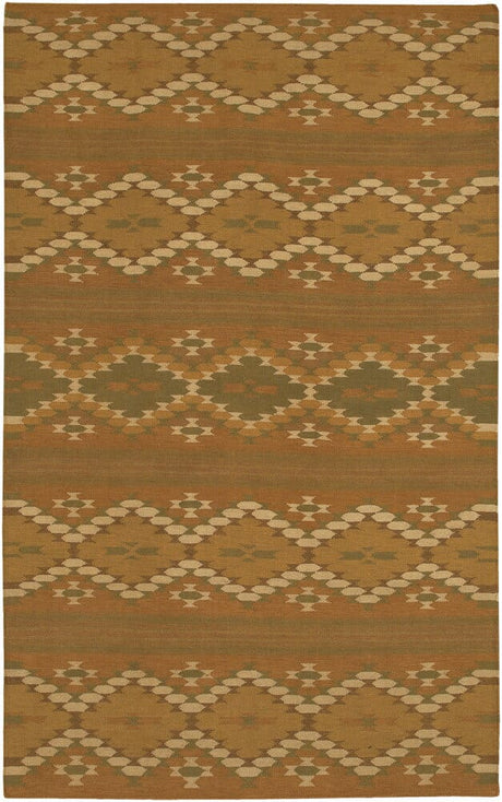 Chandra Kilim Kil2227 Brown / Beige / Green Rugs.