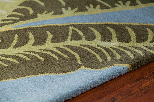 Chandra Kronos kro-6301 Green Rugs.