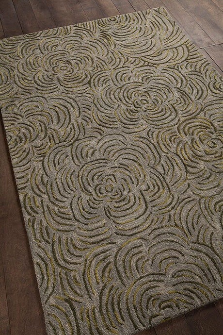 Chandra Leia Lei42202 Green / Grey Rugs.