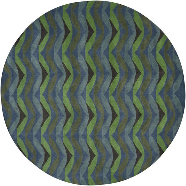 Chandra Lepley Lep2902 Blue / Green / Black Rugs.