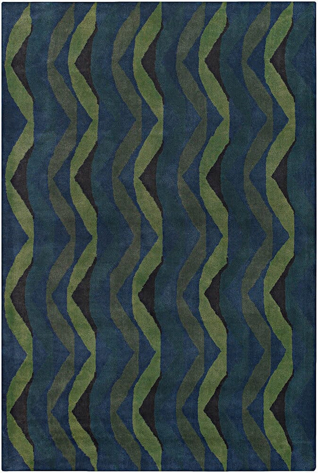 Chandra Lepley Lep2902 Blue / Green / Black Rugs.