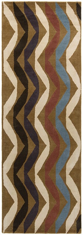 Chandra Lepley Lep2903 Blue / Green / Black / Purple / Ivory Rugs.