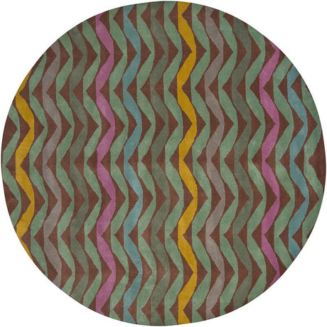 Chandra Lepley Lep2904 Brown / Green / Blue / Pink / Yellow Rugs.