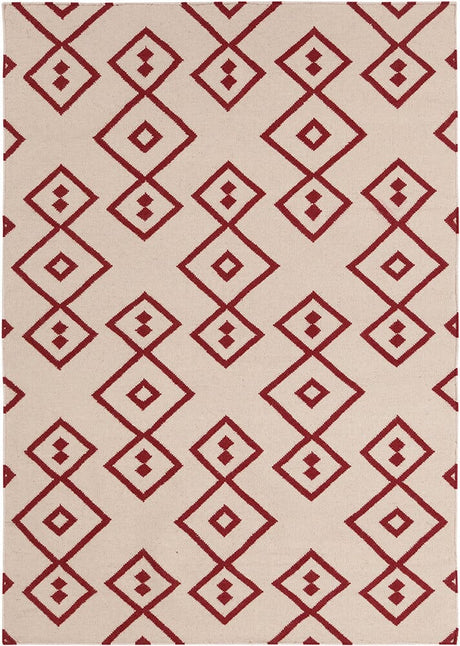 Chandra Lima Lim-25711 Red / Cream Rugs.