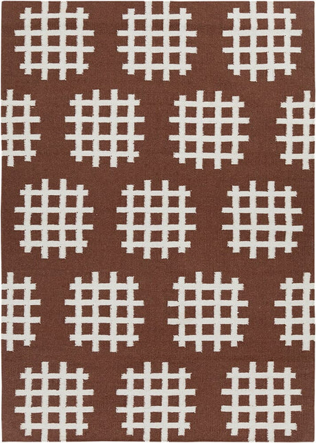 Chandra Lima Lim-25729 Brown / Ivory Rugs.