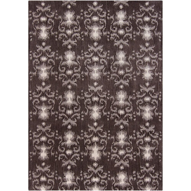 Chandra Lina Lin32002 Charcoal / Grey / Off White Rugs.