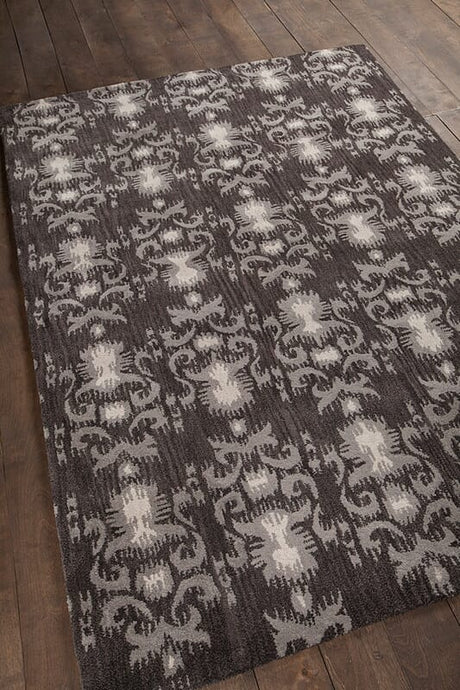 Chandra Lina Lin32002 Charcoal / Grey / Off White Rugs.