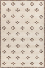 Chandra Lizzie LIZ-57200 Ivory / Brown rug, flat view