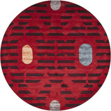 Chandra Lost Link Los-1810 Red / Brown / Orange / Blue Rugs.