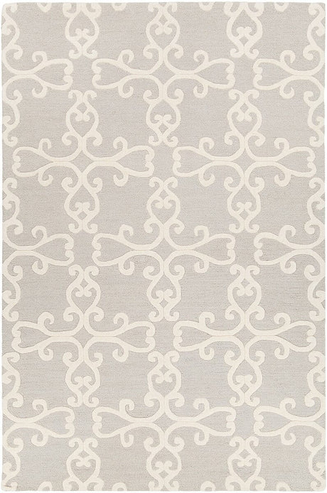 Chandra Makenna Mak42600 Silver / Cream Rugs.