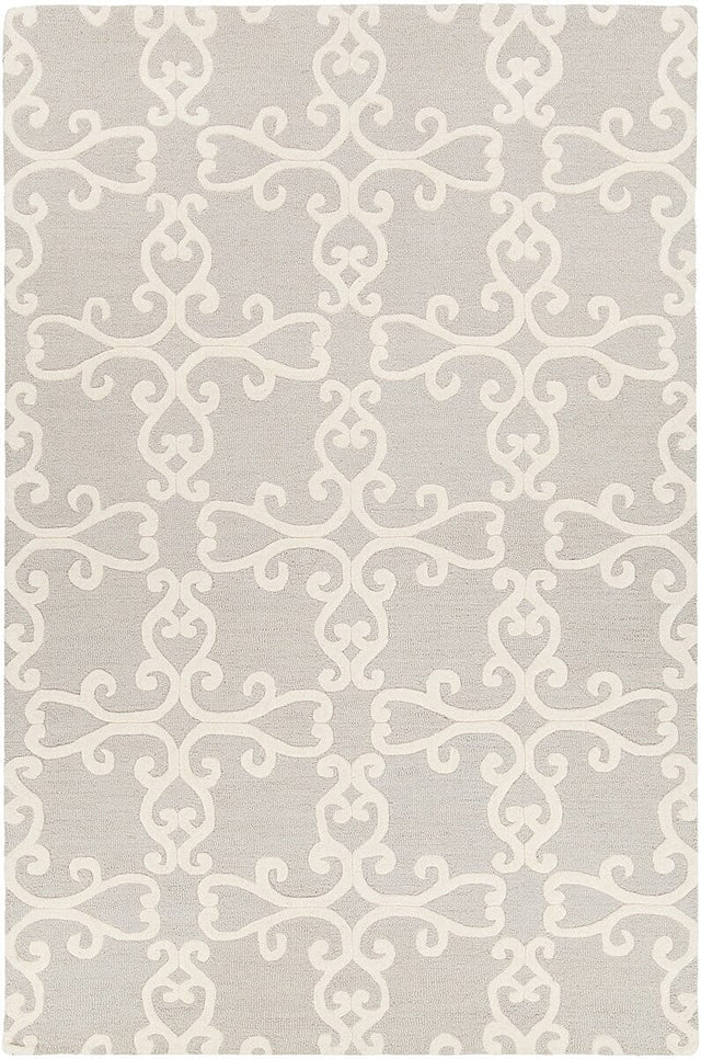 Chandra Makenna Mak42600 Silver / Cream Rugs.