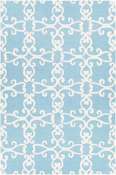 Chandra Makenna Mak42601 Blue / Cream Rugs.