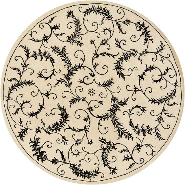 Chandra Metro Met-582 Ivory / Black Rugs.