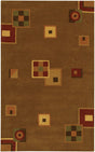 Chandra Metro Met536 Brown / Green / Gold / Burgundy / Tan Rugs.