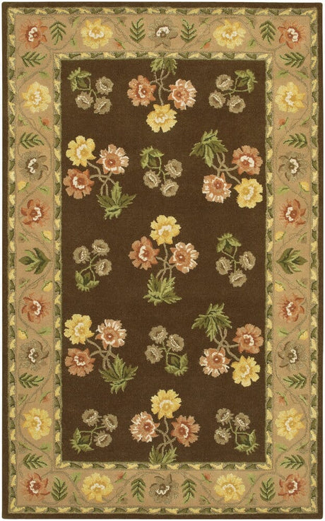 Chandra Metro Met547 Brown / Ivory / Green / Orange / Gold Rugs.