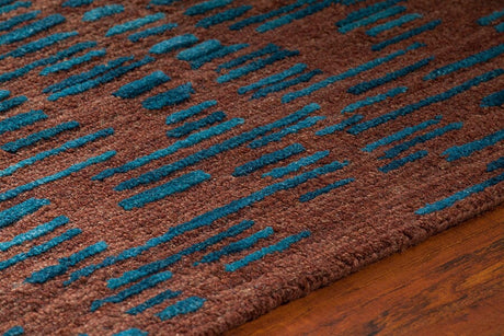 Chandra Misty Mis42300 Brown / Blue Rugs.
