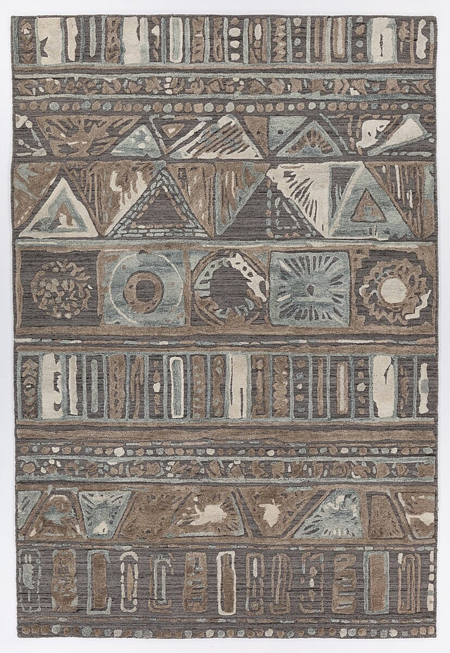 Chandra Nimah Nim-46505 Grey / Beige / White Rugs.