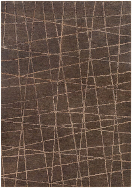 Chandra Oslo Osl31901 Dark Brown Rugs.