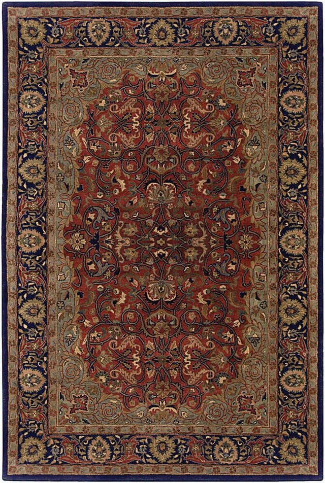 Chandra Panna Pan3303 Navy Blue / Rust / Grey / Green / Tan / Brown Rugs.