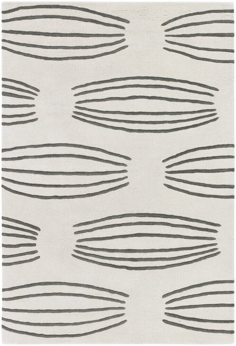 Chandra Parson Gray Par31101 Ivory / Charcoal Rugs.
