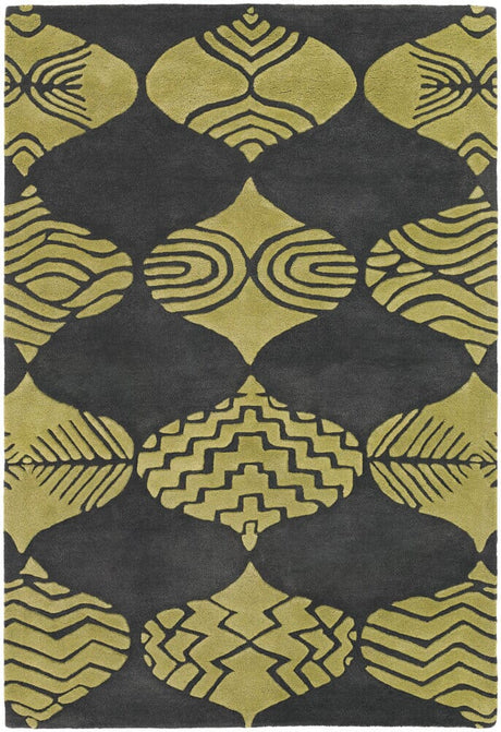 Chandra Parson Gray Par31108 Charcoal / Green Rugs.