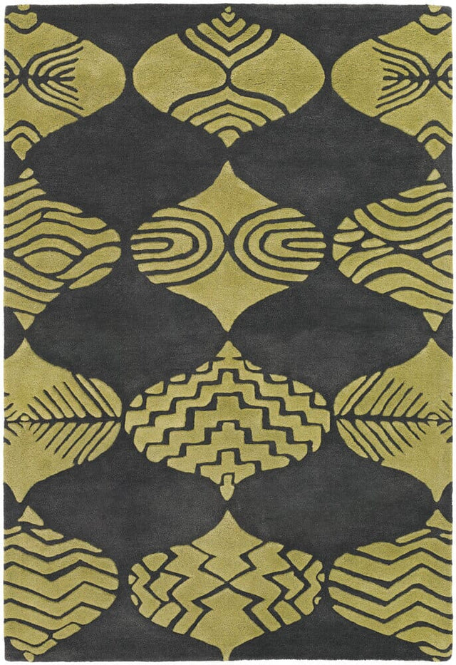 Chandra Parson Gray Par31108 Charcoal / Green Rugs.