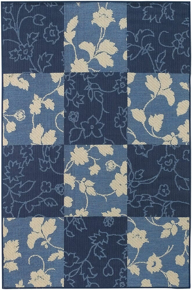 Chandra Plaza Pla10401 Blue / Ivory Rugs.