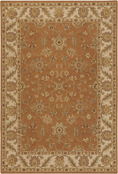 Chandra Pooja Poo433 Rust / Beige / Tan / Brown / Burgundy Rugs.