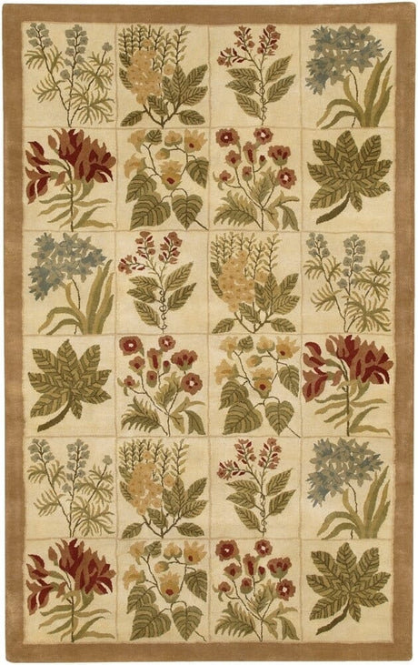 Chandra Rain Rai807 Tan / Green / Cherry / Brown / Ivory / Grey Rugs.