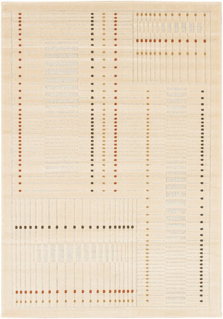 Chandra Rita Rit2504 Ivory / Brown / Gold Rugs.