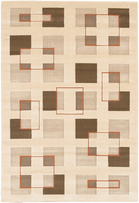 Chandra Rita Rit2506 Ivory / Brown / Rust Rugs.