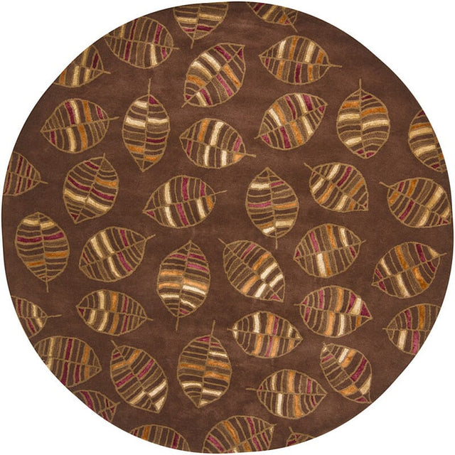 Chandra Rowe Row11110 Brown / Cherry / Orange / Ivory Rugs.