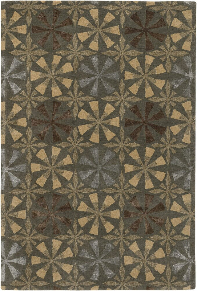 Chandra Rowe Row11113 Grey / Brown / Tan Rugs.