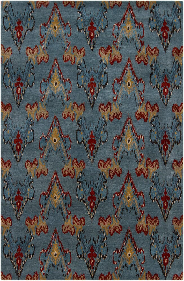 Chandra Rupec Rup39621 Blue / Red / Khaki Rugs.