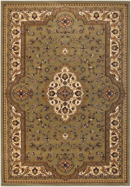 Chandra Silver Sil12008 Green / Ivory / Black / Brown / Gold Rugs.