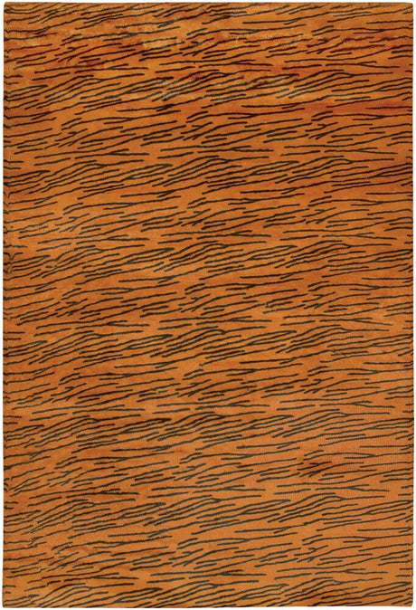 Chandra Strata Str1152 Orange / Black Rugs.